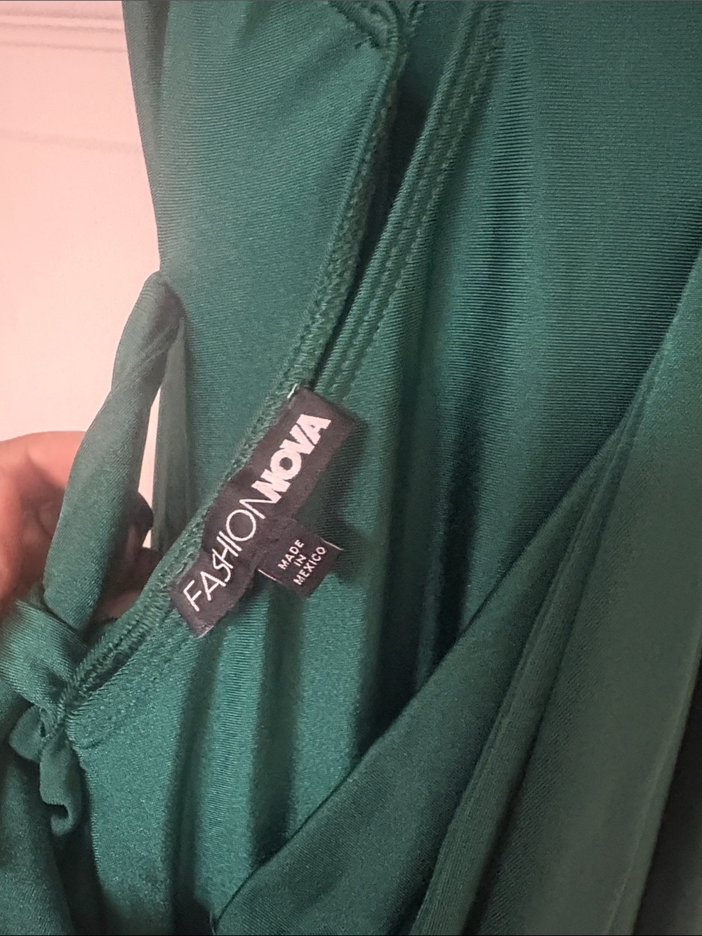 Fashion Nova Emerald Green Strappy Jumpsuit - Picture 2 of 5